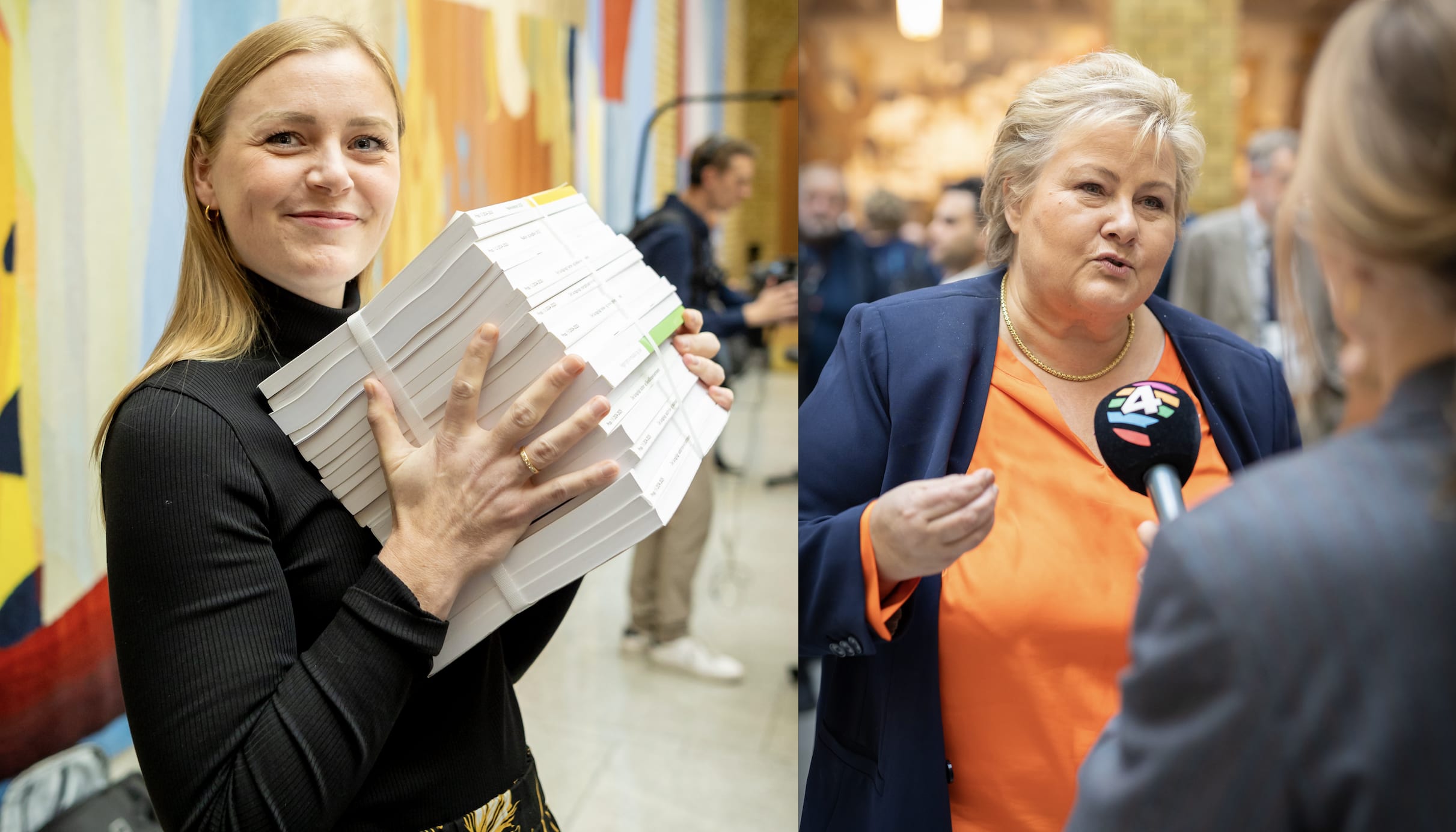 Tina Bru og Erna Solberg